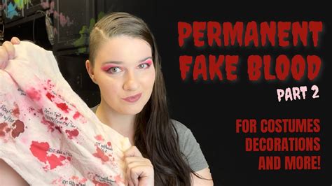 how to put fake blood for clothes|realistic blood v.